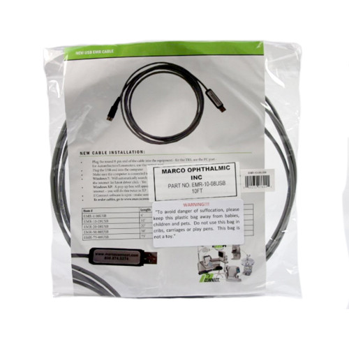 Marco EMR Connection Cable, USB, 10 ft – Lombart Instrument