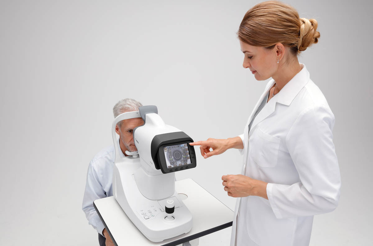 Canon TX-20 Full Auto Tonometer Patient and Doctor