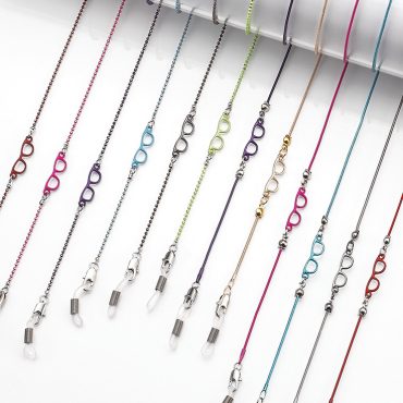 Chain Set, Metal Eyeglass in assorted colors